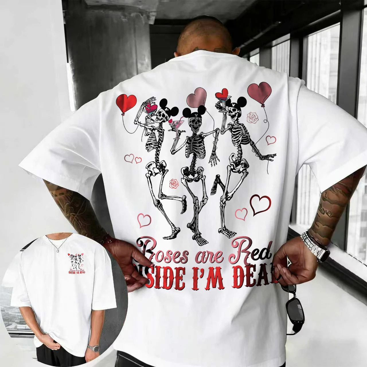 

2026 Summer Disney Fun Print T-shirt, 100% Pure Cotton Short-sleeved Casual Loose Breathable Top, Unisex