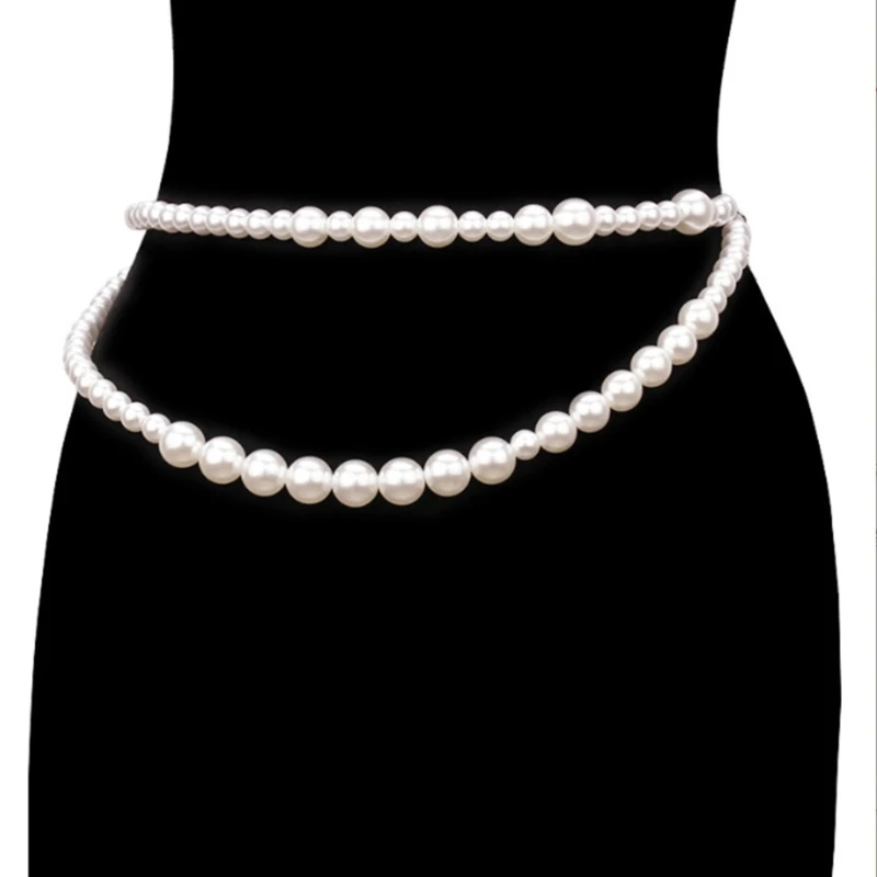 Fashion Pearl Waist Chain Female Body Chain Belly Chain Aesthetic Body Jewelry Party Waist Decors Wedding Chain Belt