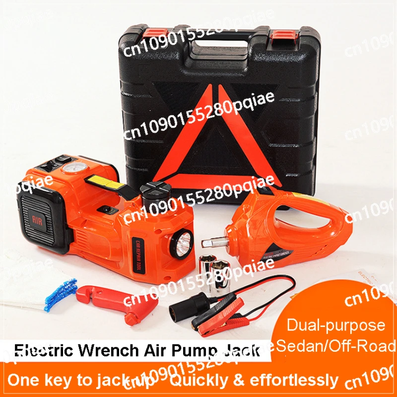 5Ton 4 in 1 Car Floor Jack Electric Hydraulic Car Jack 12V with Inflator Pump LED Light for Car Truck Tire Repair Tool