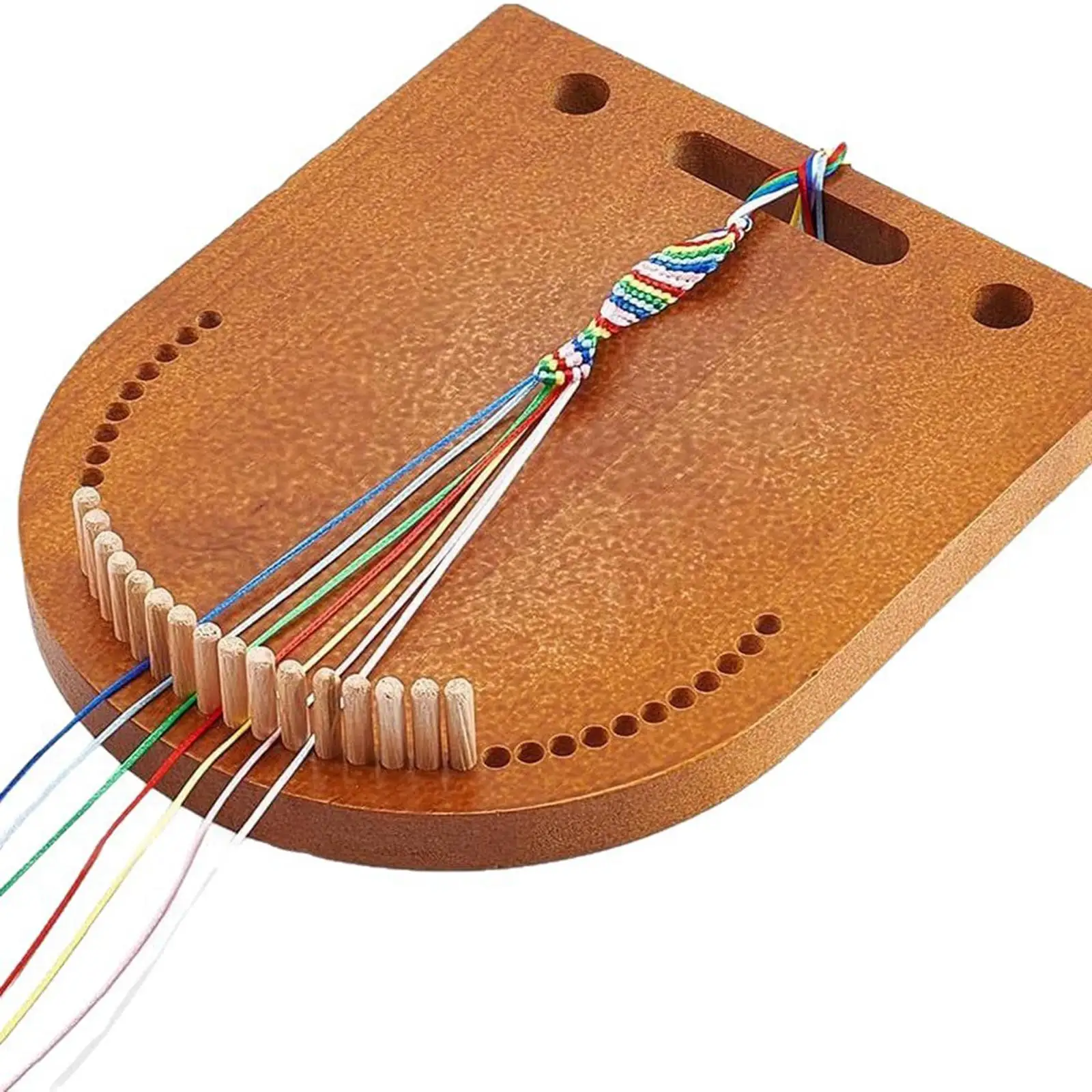 Wood Bracelet Maker Braiding Tool Wristband Maker Bracelet Making Kit for DIY Hand Knitting Friendship Bracelets Crafting