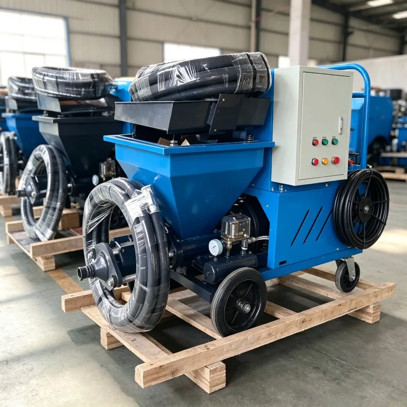 Multifunctional Diesel Mini Stucco Pump Cement Plastering Machine Mortar Spraying Machine Wall Plastering Equipment