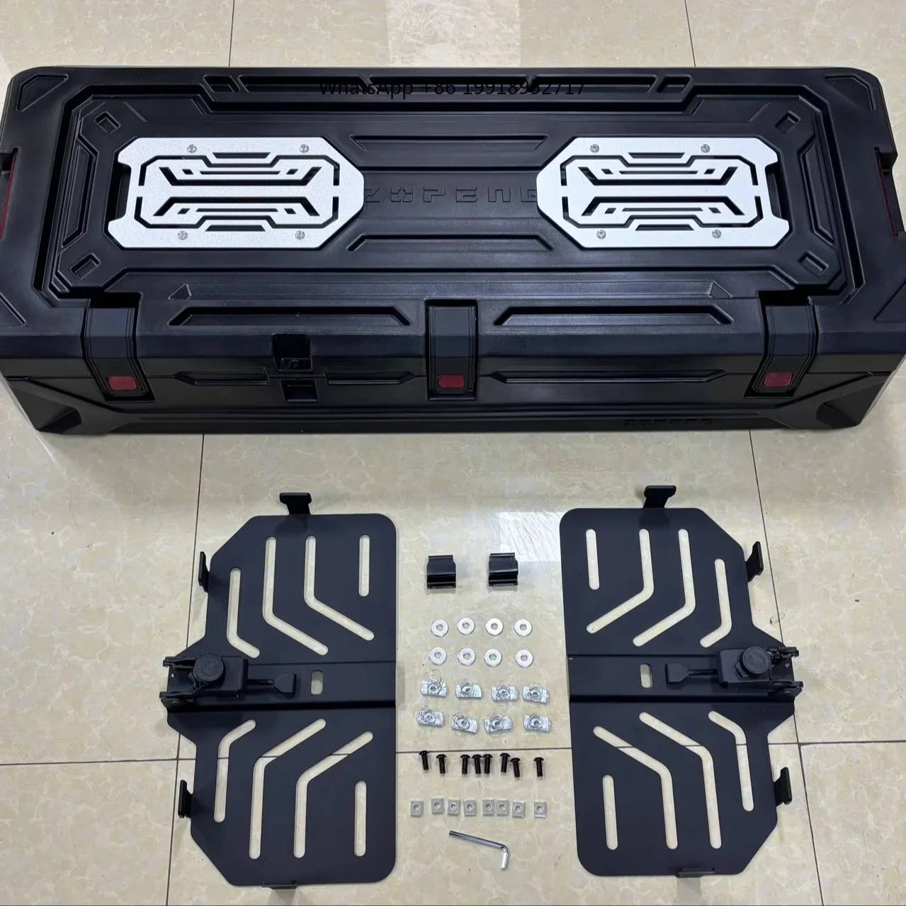 Heavy-Duty ABS Plastic Off-Road Vehicle Storage Box 110L Dual Side Opening Outdoor Camping Accessories Car Roof Racks Mounted
