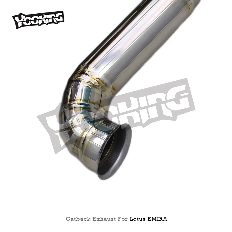 YK High Performance Polished Catback Exhaust for Lotus EMIRA 2.0T 2021-2022 Titanium with Remote Control 3 Year Warranty