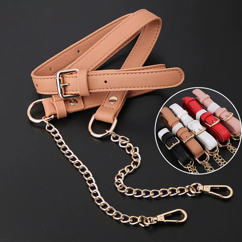 

Vintage Bag Chain Strap New Bag Strap PU Bag Accessory Adjustable Luxury Handbag Handles Crossbody Bag