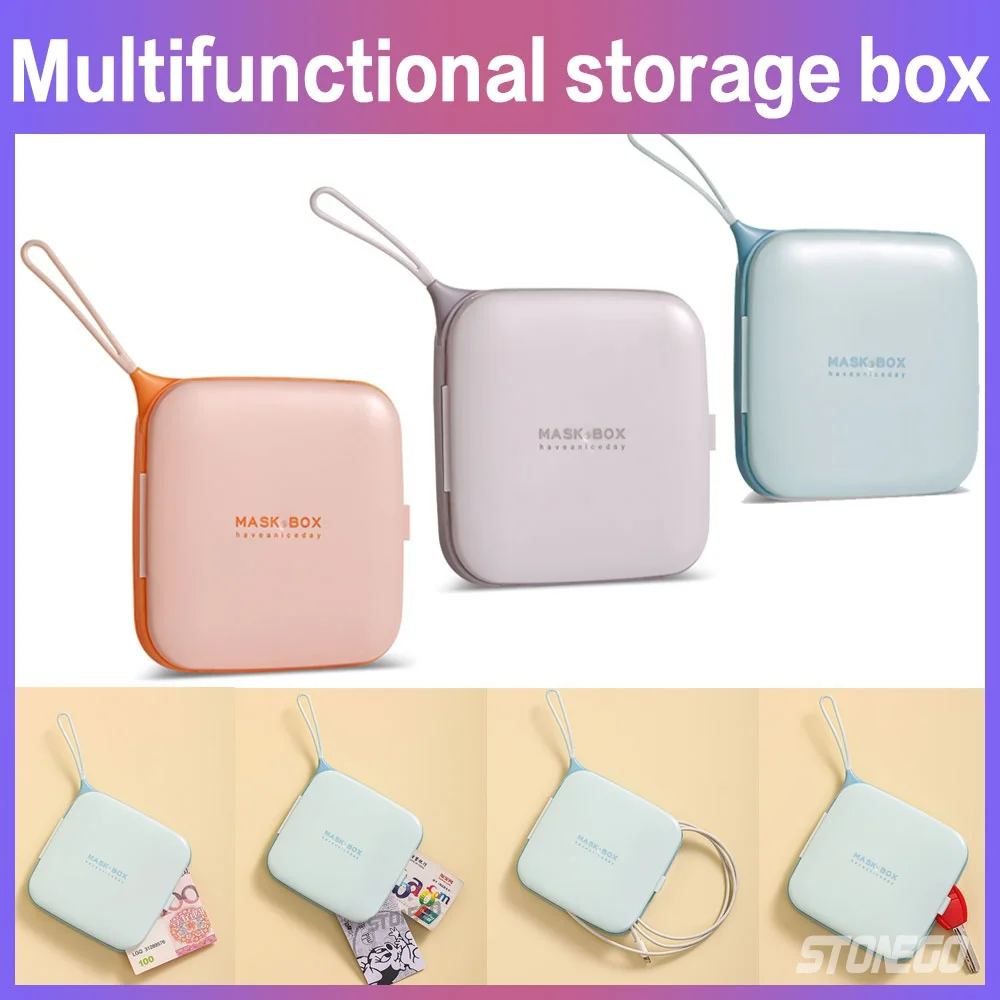 Cable Organizer Plastic Portable Wire Storage Box Mobile Phone Cable Earphone Cable Storage Key Stonego Storage Box
