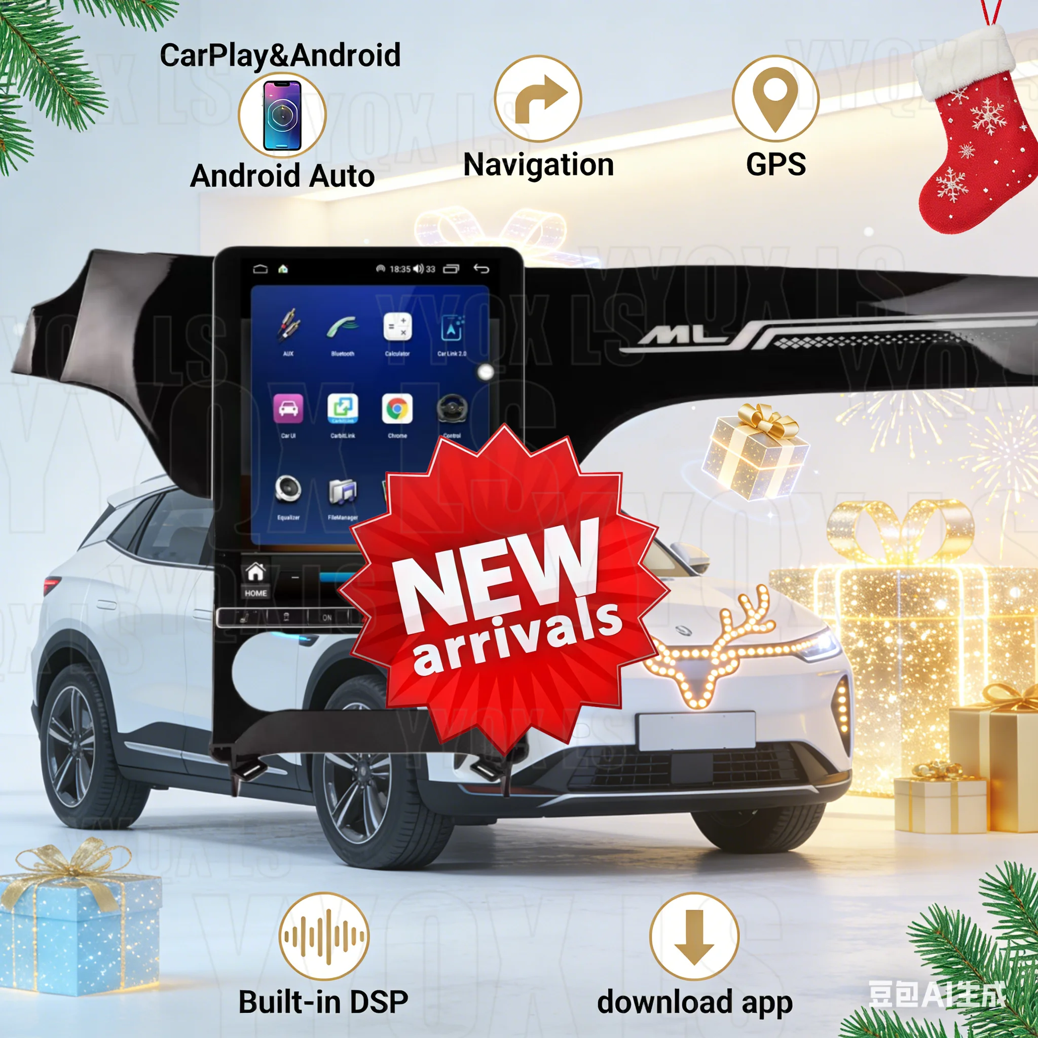 

Мультимедийный проигрыватель Android для Mercedes-Benz ML 2013-2015 с GPS-навигацией, автомобильным радио, Wi-Fi и вертикальным экраном (головное устройство)