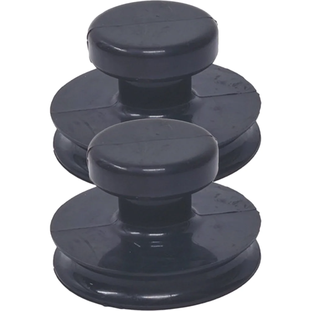 

2 Pcs Suction Cups Bodhisattva Bowl Tibetan Singing Accessories Altar Supplies Zen Decoration Handle Black Strong