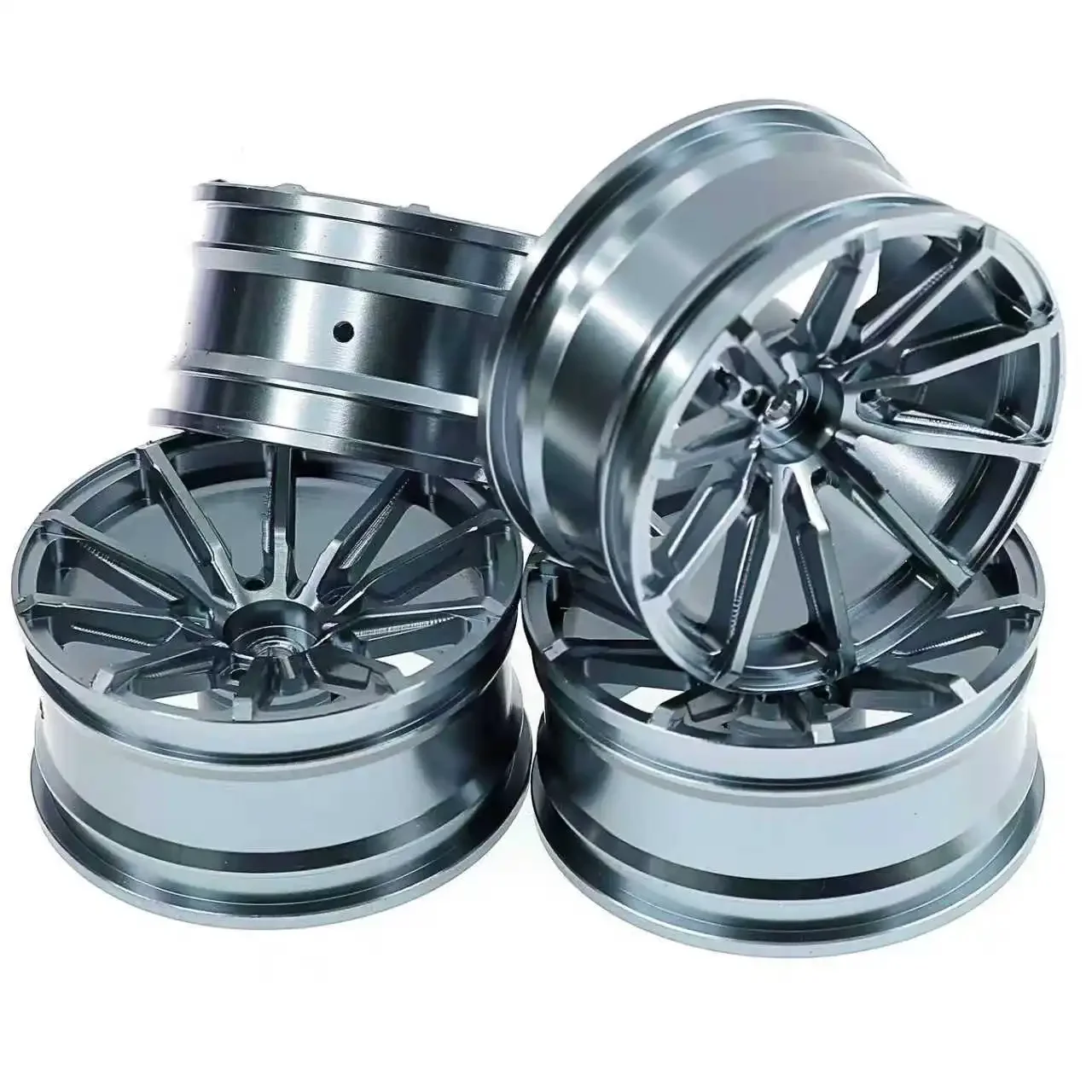 4個1セット アルミ合金製ホイールリム HPI HSP RCモデル 1:10 オンロードレーシングカー用 HSP94123/94122/94103 D4/D3/CS 5Yall対応