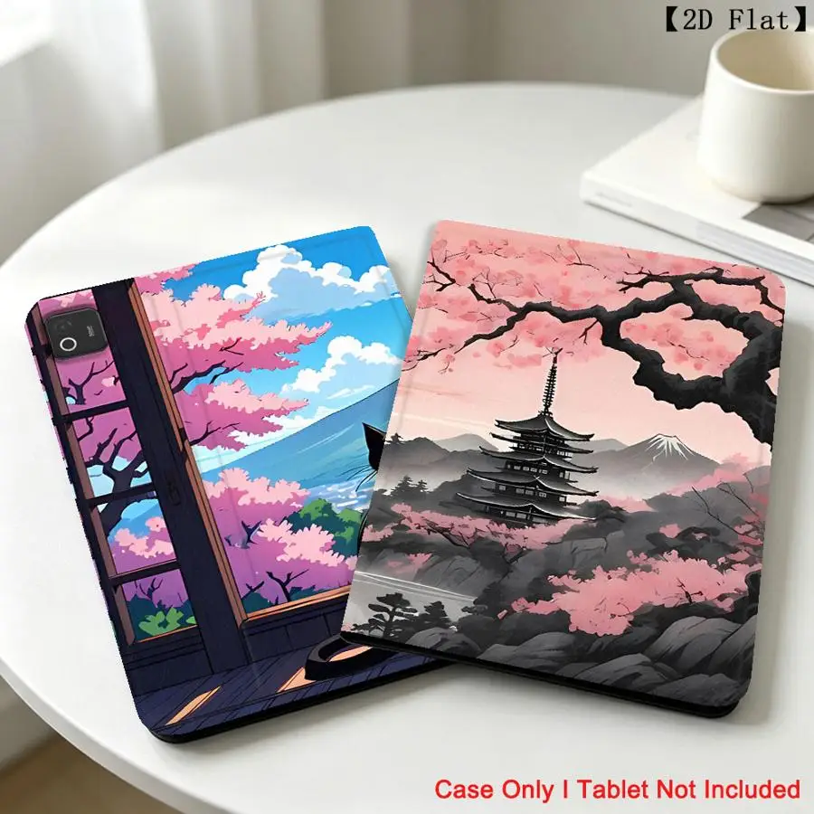 Cute Japanese Style Cat With Pencil Holder Case for Xiaomi Pad 5 6 7 8 Pro Pad 6s Pro 7 Ultra Redmi Pad SE K Pad 8.8 9.7 12.4