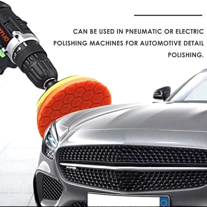 3/4/5/6/7 zoll 5Pcs Auto Polieren Pad Kit Set Selbst-Kleber Polieren Wachsen schwamm Wolle Rad Polieren Pad Für Auto Polierer Bohrer – Detail 9