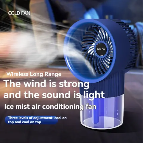 2025 nuovo ventilatore spray USB 2 in 1 ventilatore portatile per umidificazione ricaricabile da tavolo per ufficio dormitorio ventilatore essenziale per esterni in estate