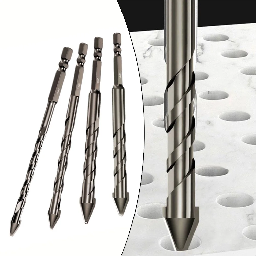 Broca de longitud para azulejos de vidrio excéntricos, broca excéntrica extendida, mango de broca de aleación Mm, Metal de alta resistencia