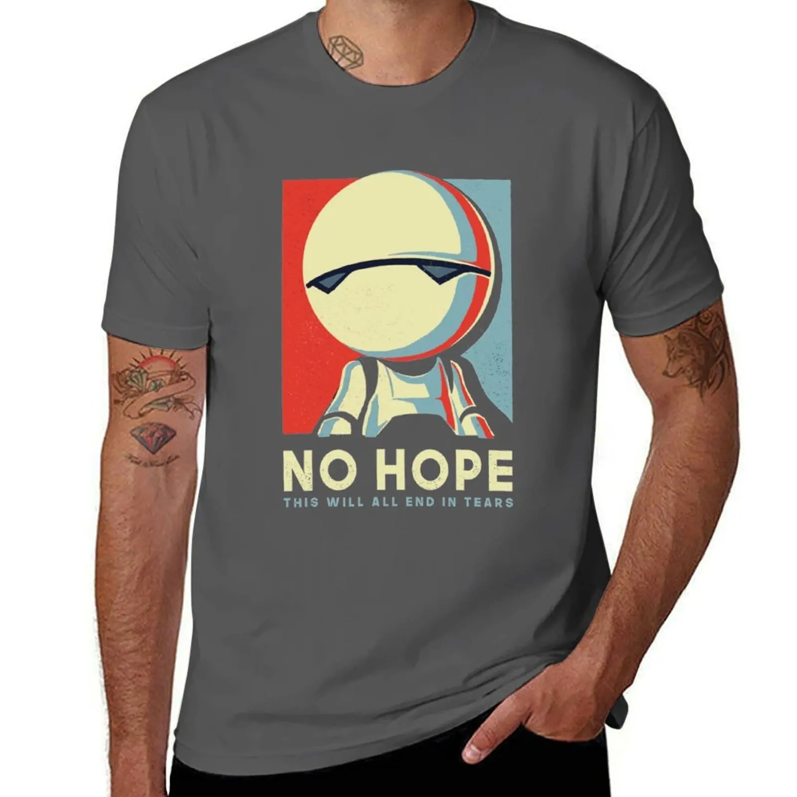 

NO HOPE HITCHHIKER T-Shirt black cotton t-shirt plain for man package man t shirt summer T-Shirt