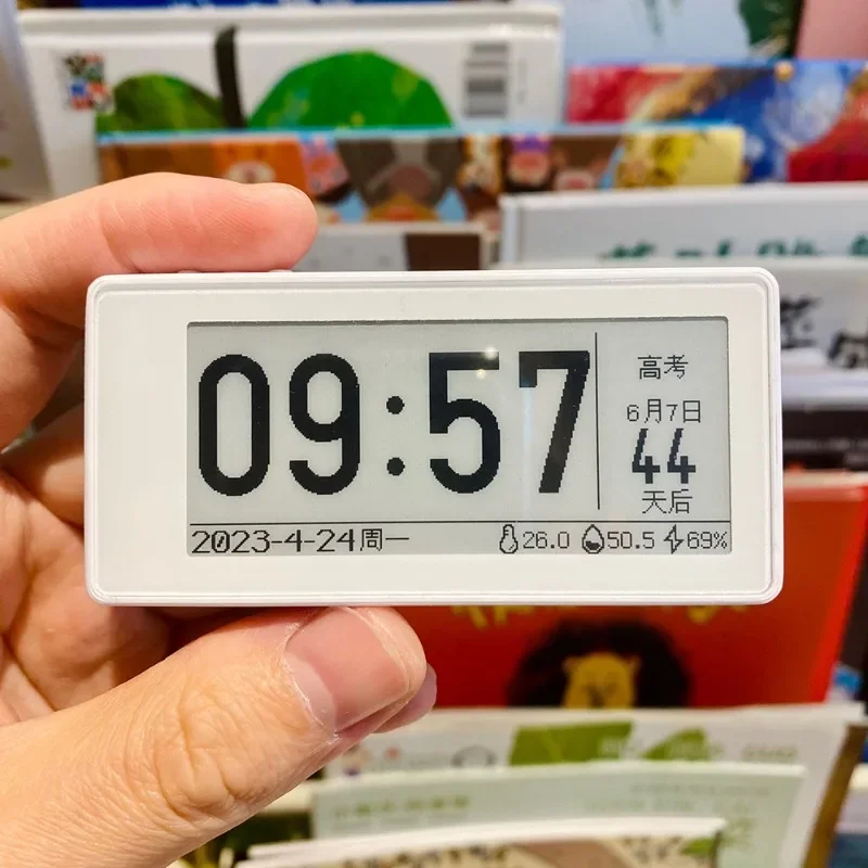 Portable Mini 2.9 Inch E‑Ink E‑Book Reader Lightweight Eye Friendly Multifunctional Clock Reading Device for Outdoor Travel Gift