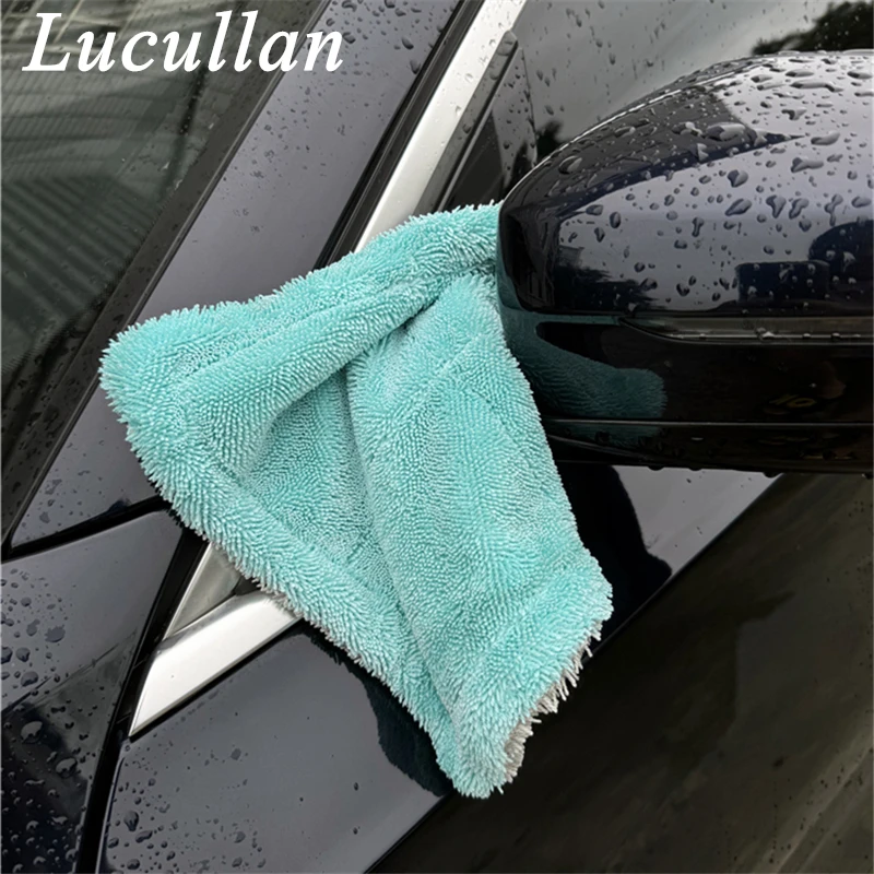 Lucullan 25x25CM Amphibian Mini Dual Side Rags Glass Door Interior Details Place Microfiber Drying Towel
