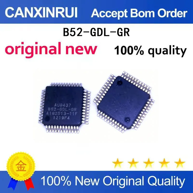 

(5-100 Pieces) AU6437 B52-GDL-GR QFP48 AU6437B52-GDL-GR chip IC