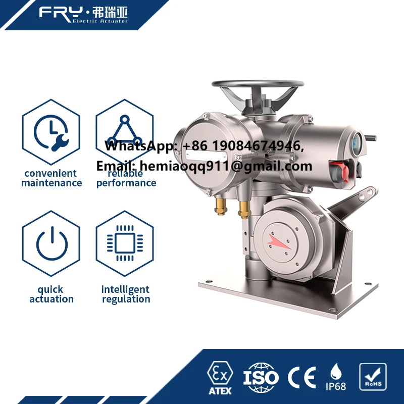 

Rotary Quarter Turn Electric Motorized Gearbox Actuator Modulating Duty Torque and Position Control 4-20mA Signal in Gas