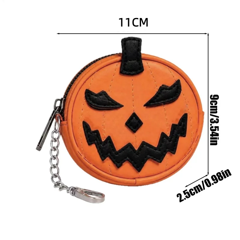 Halloween Coin Purse Bag Charm Mini Change Wallet For Backpack Coin Wallet With Zipper For Halloween Party Vacation School
