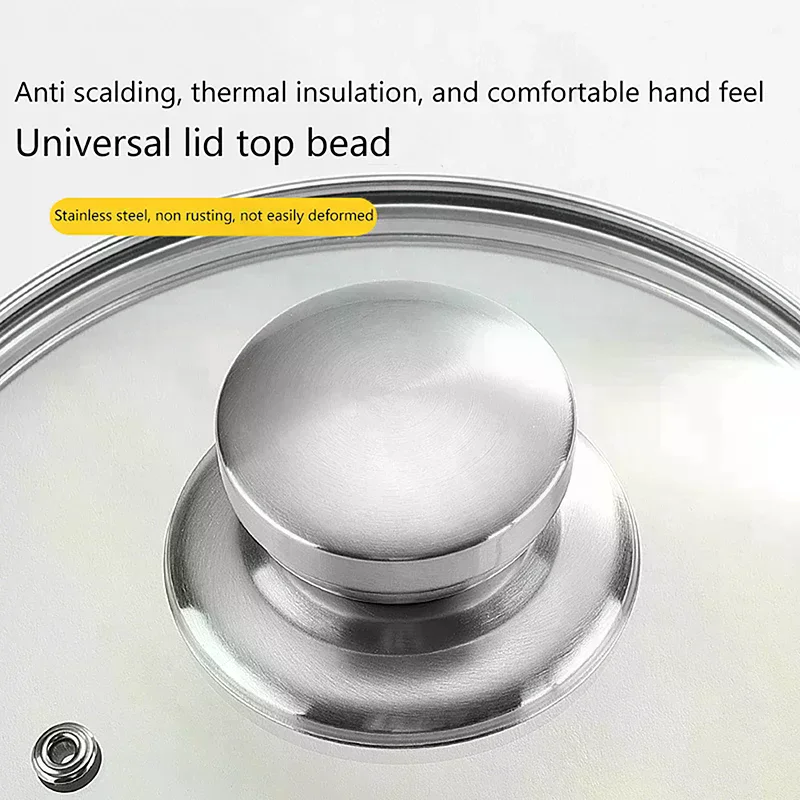 Stainless Steel Universal Pot Accessories Pan Lid Grip Anti Scalding Knob Handle Cover Kitchen Cookware Supplies Replacement