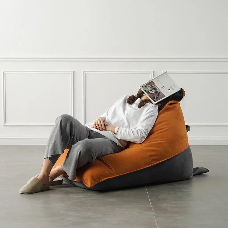 Modern simple household lazy sofa splicing technology cloth Internet celebrity single minimalist recliner removable bean bag