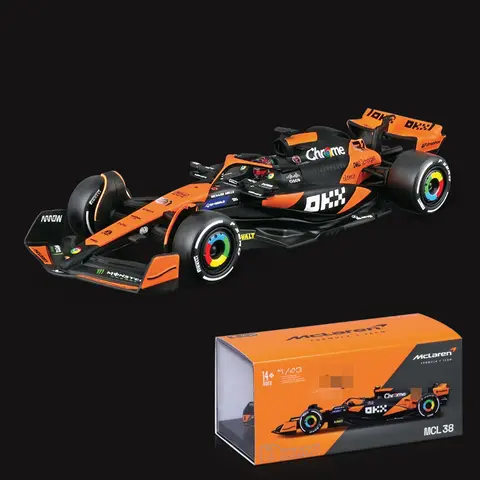 Bburago 1:43 MCL38 F1 McLaren 2024 Miami Grand Prix Legeringsbil Miniatyr Diecast Modell #4 Lando Norris #81 Oscar Piastri Leksaksbil 10 best sales F1 McLaren - №5