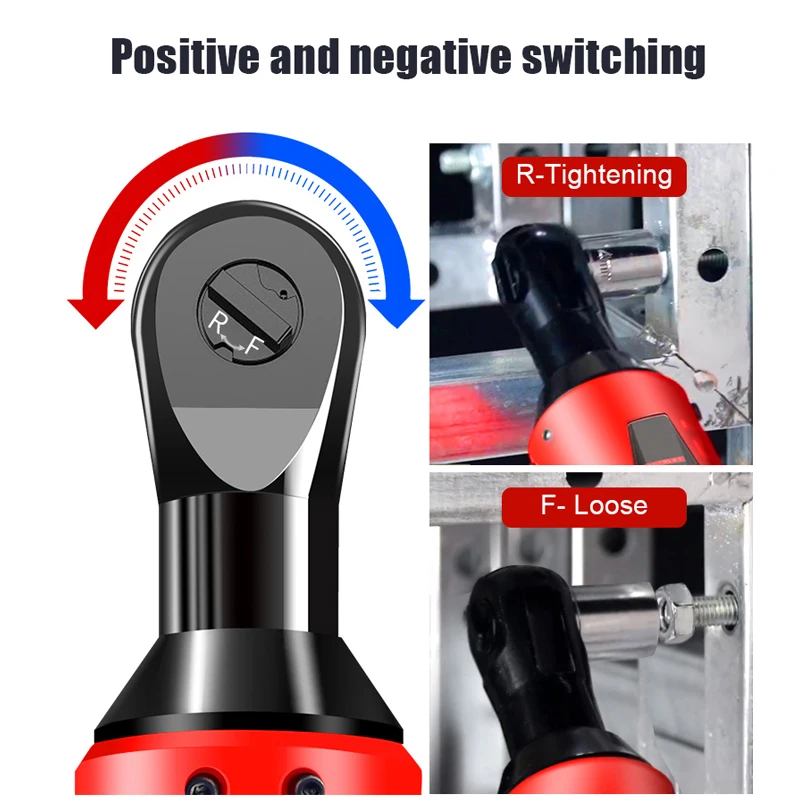 Imagem -02 - Cordless Recarregável Catraca Elétrica Chave Car Repair Tool Ângulo Direito 18v 12v 8