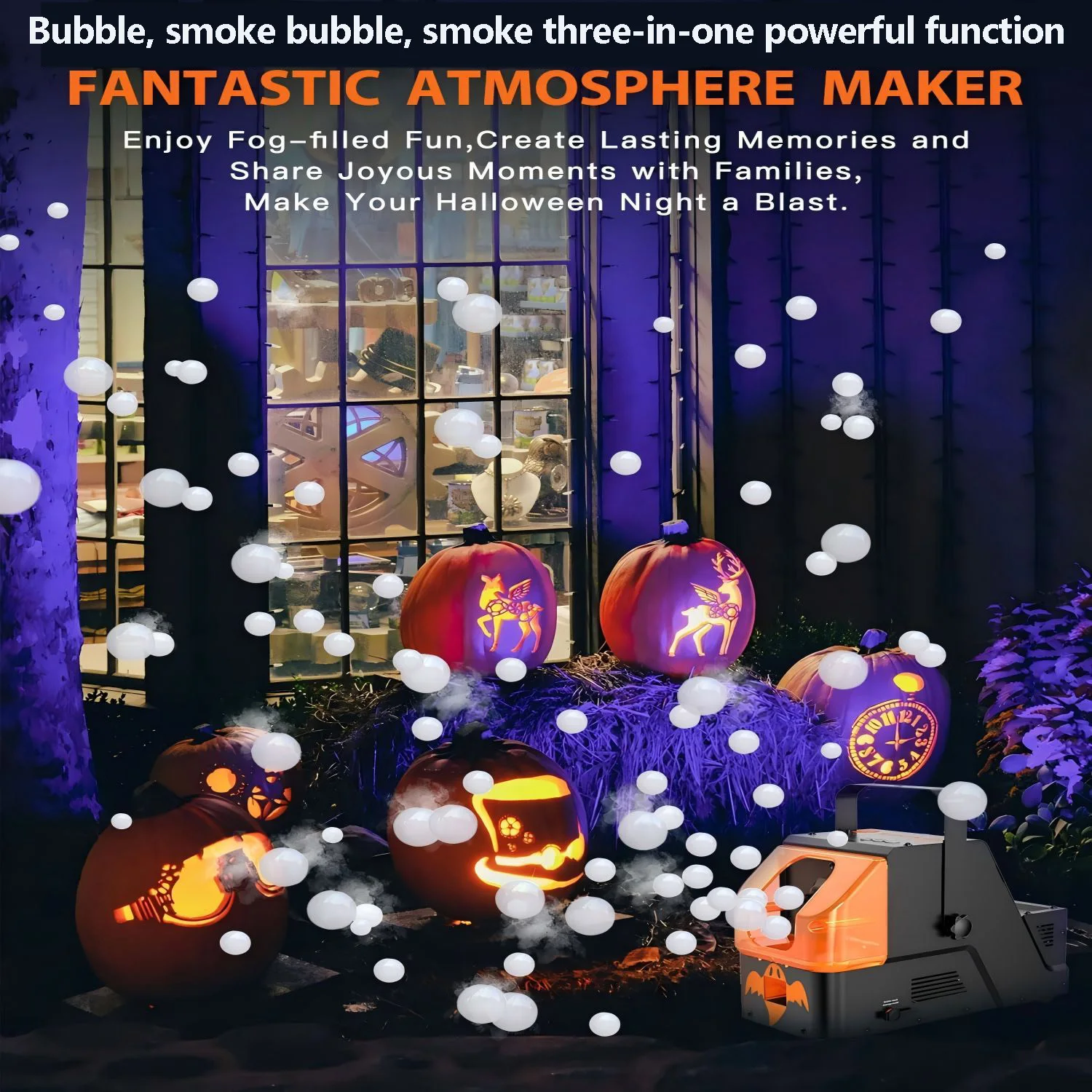 450W Smoke Bubble Machine New Wireless Remote Control DJ Wedding Stage Performance Birthday Party Dedicated