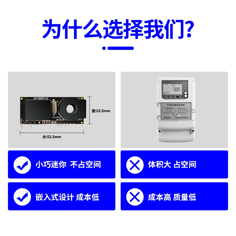 Single phase AC parameter measurement voltage power factor frequency current acquisition module