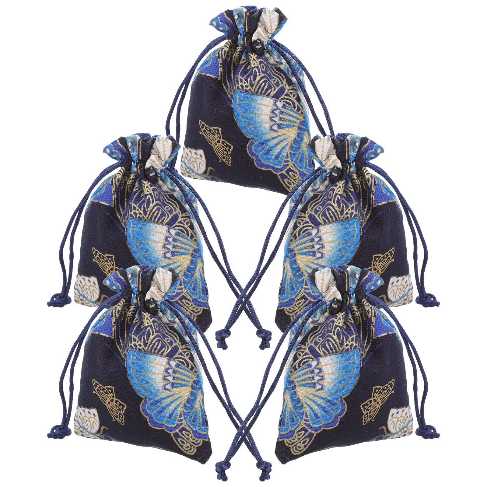 

5Pcs Makeup Brush Storage Drawstring Jewelry Bags Small Gift Bags Party Favor Candy Pouches Jewelry Bag Drawstring Bag