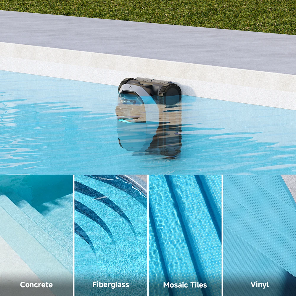 Automatic Robotic Pool Cleaner High Quality High Efficiency Intelligent Power Management Cordless Eco-Friendly Cleaning Robot