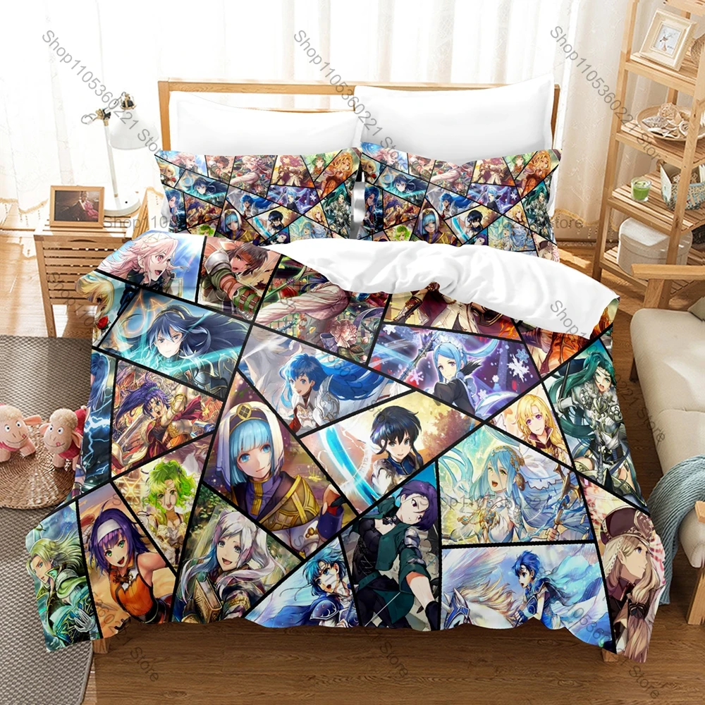Personality Fire Emblem New Bedding Set 3D Print Game Anime Duvet Cover Set Soft Microfiber Bed Set For Fans Bedroom Decor All S