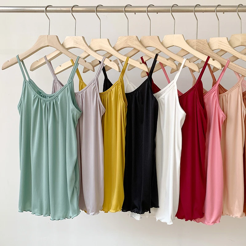 Modal Casual Svel Weste frauen Sommer Oberbekleidung Dünne Große Größe T-shirt Nachthemd Innen Tragen Reine Farbe Vielseitig Sle