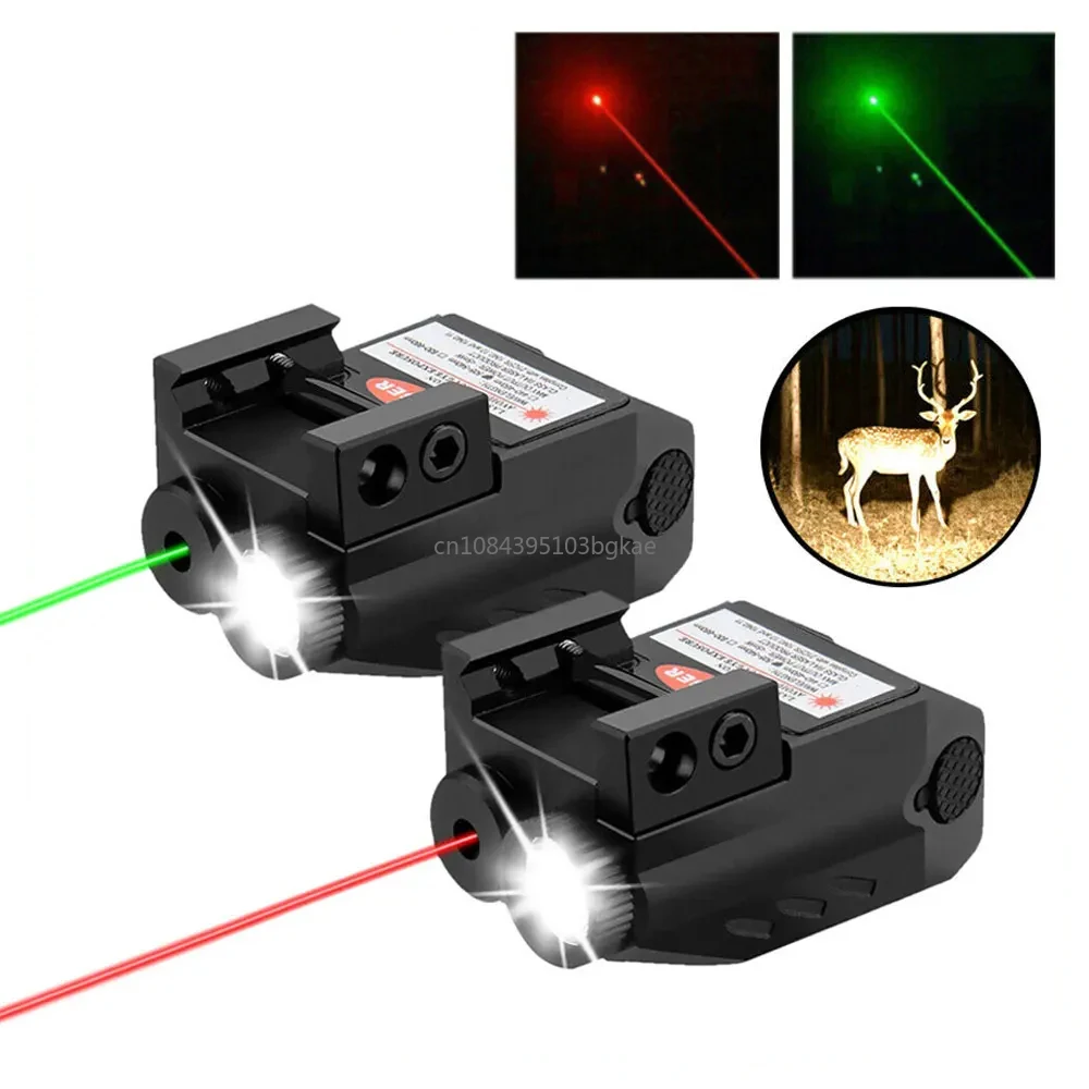 Tactical Weapon Light&Red/Green Laser Sight Pistol Gun Flashlight for Military Army Rifle Airsoft Shotgun 20mm Picatinny Rail