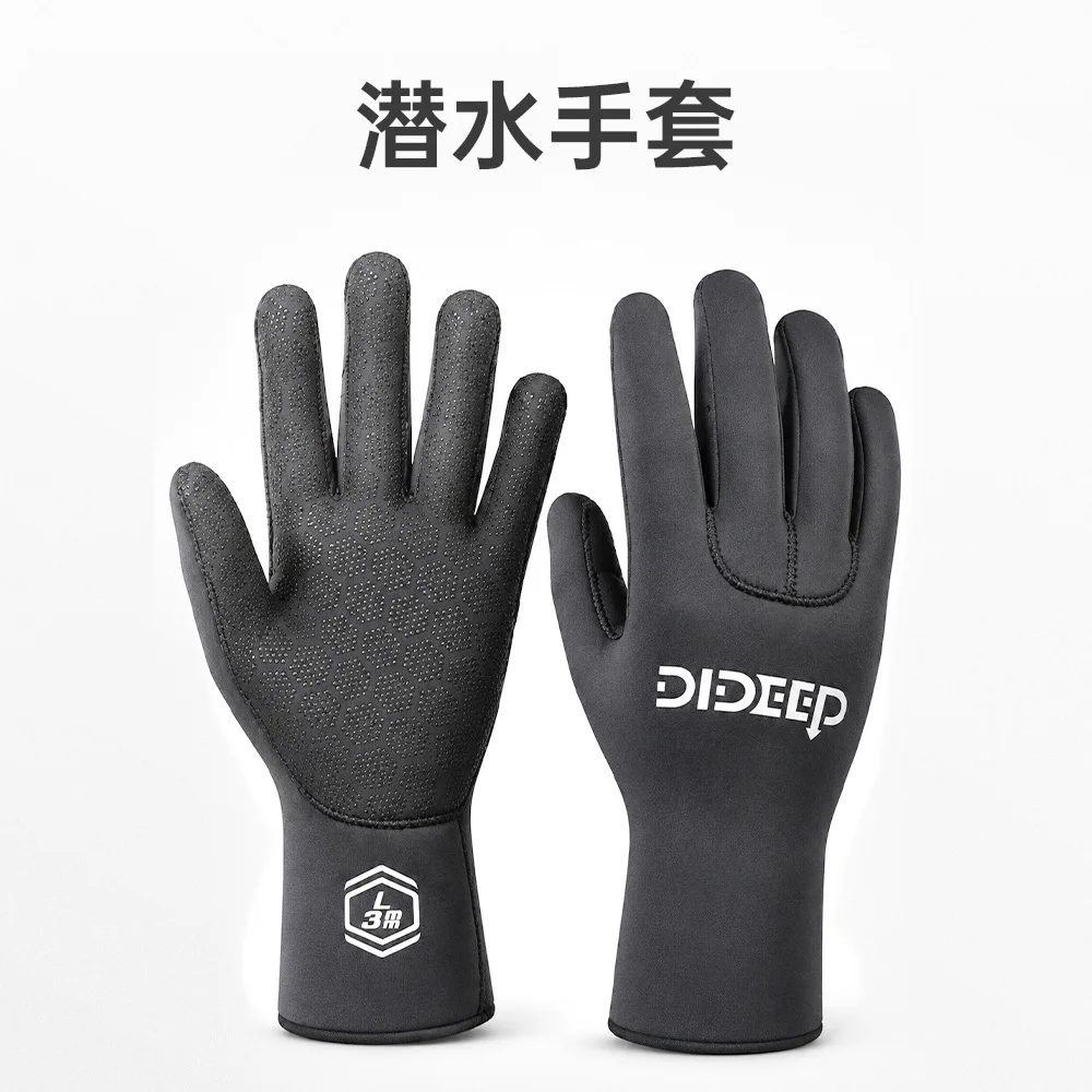 DIDEEP Diving Gloves 3mm Kevlar Cut Proof Warmth Non Slip Sun Protection Men Women