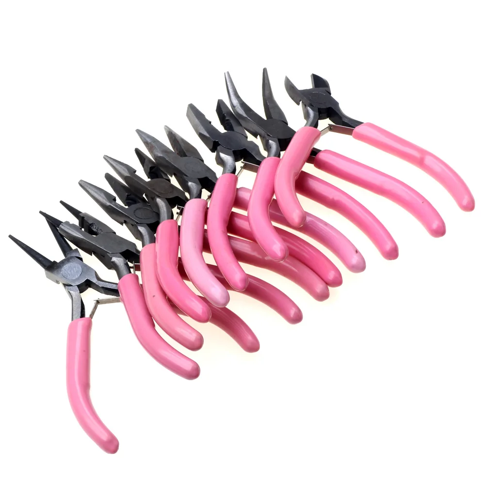 1 Piece Cute Pink Color Handle Anti-Slip Splicing and Fixing Jewelry Pliers Tools & Equipment For DIY Jewelery Accessory Design