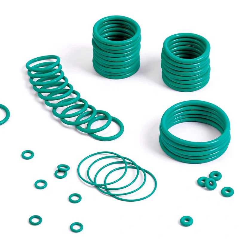 CS 1.0mm/1.2mm/1.5mm OD 3mm-100mm FKM Green Fluoro Rubber O-Rings Viton Oil Seal Gasket Fluoro Elastomer Circular Sealing Ring
