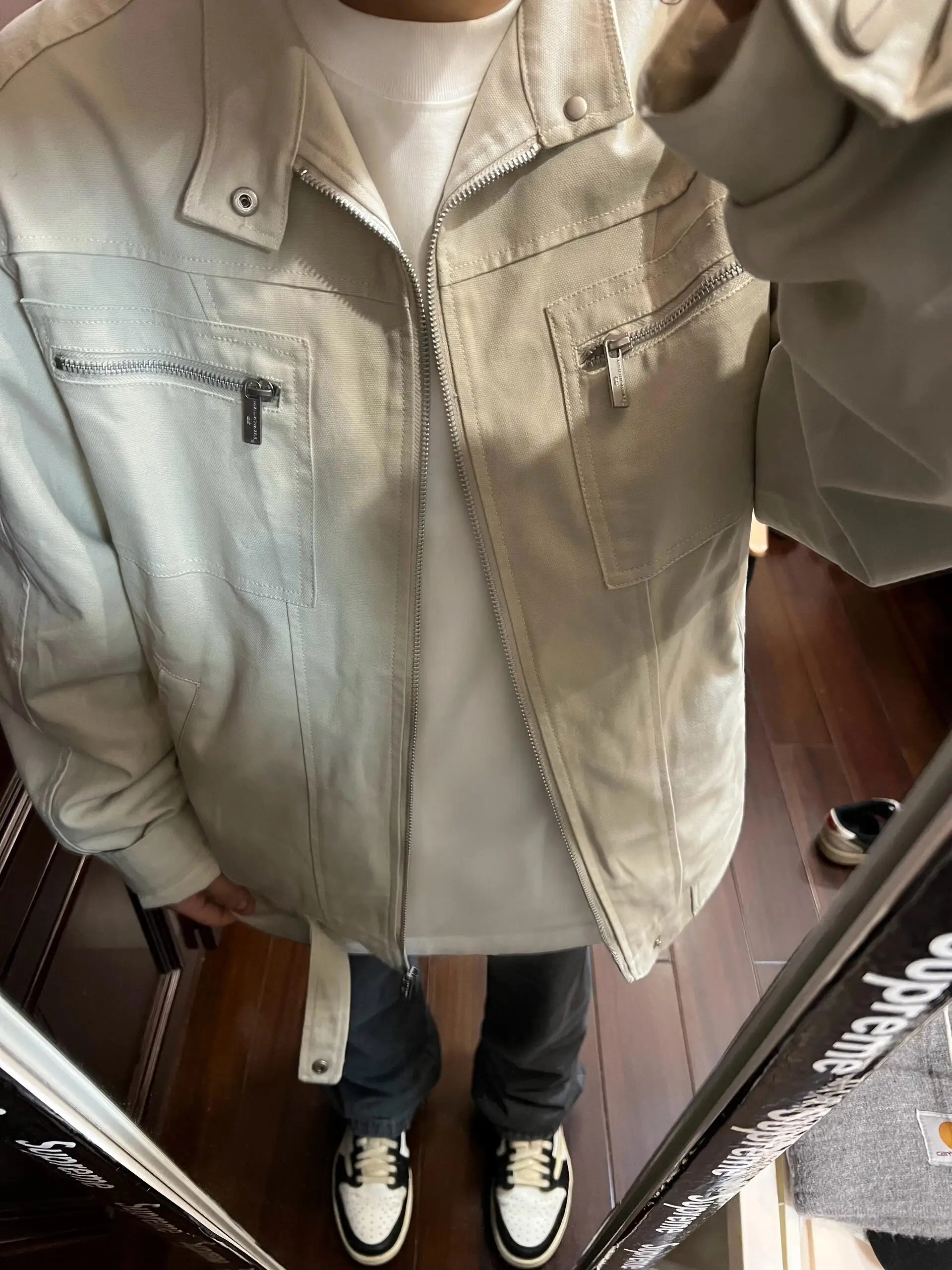 

Джинсовая куртка на молнии в стиле ретро, мужская весенне-осенняя рабочая одежда, классическая молодежная верхняя одежда Long Sve против морщин