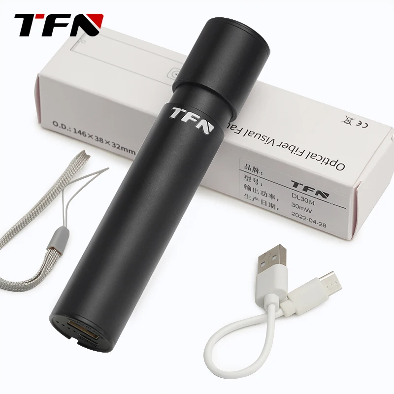 Imagem -06 - Tfn Dl30m Optical Fiber Cabo Tester Vfl Visual Fault Locator Carregamento 30km Caneta Luz Vermelha