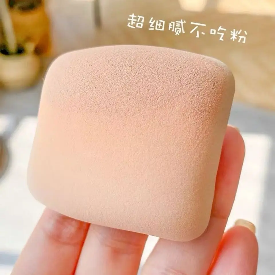 Puder w puszce z pojemnikiem do przechowywania, do stosowania na sucho i na mokro, niegromadzący się w grudek, bawełniany puder w poduszce powietrznej.