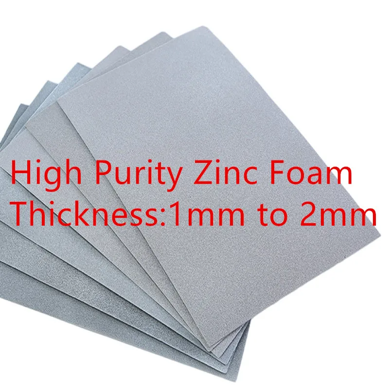 Zinc Foam 99.99% Metal Foam 1mm 2mm Customized Size Porous Foam Research experimental materials