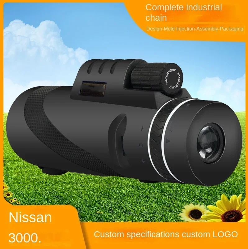 Custom Monocular Telescope OEM High Definition High Power Portable Outdoor Telescope with Tripod Mobile Phone Clip