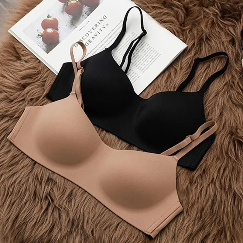 One Piece Seamless Half Cup Bra Smooth Surface Top Support Thin And Comfortable Without Steel Ring Bra