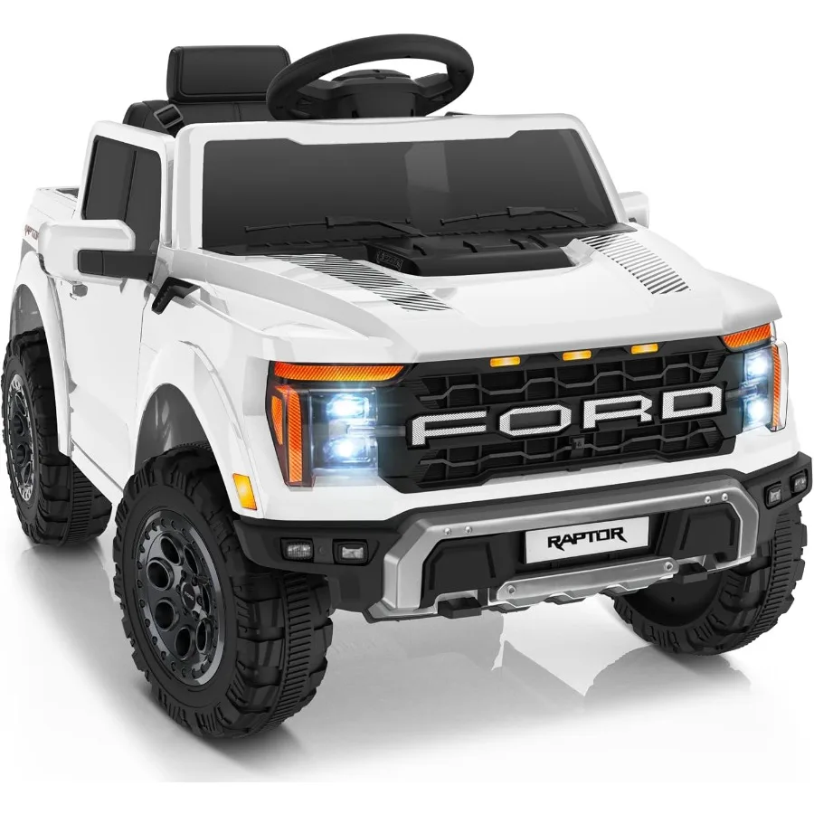 Licensed 12V Kids Ride on Truck, Ride on Toys for Toddlers with Remote Control, Electric Car for Kids with Truck Bed Storage, Sm