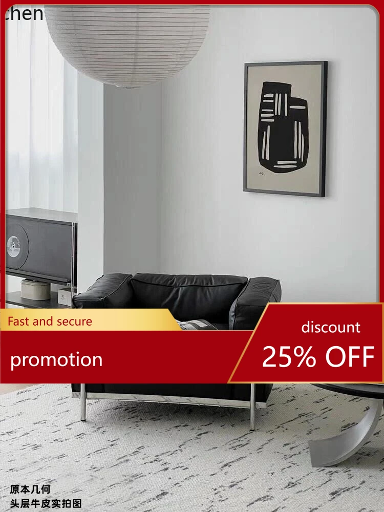 ZML Minimalistisches Sofa Wohnzimmer Stoff Einzel- oder Doppelsofa