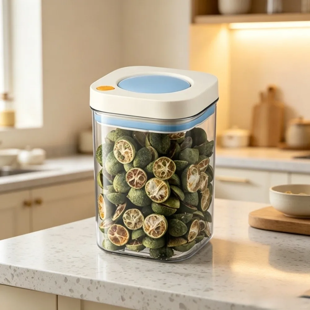 For Coffee Tea Cereals Coffee Bean Canister Airtight Food Containers Micro-vacuum Seal System Stackable Design Groove