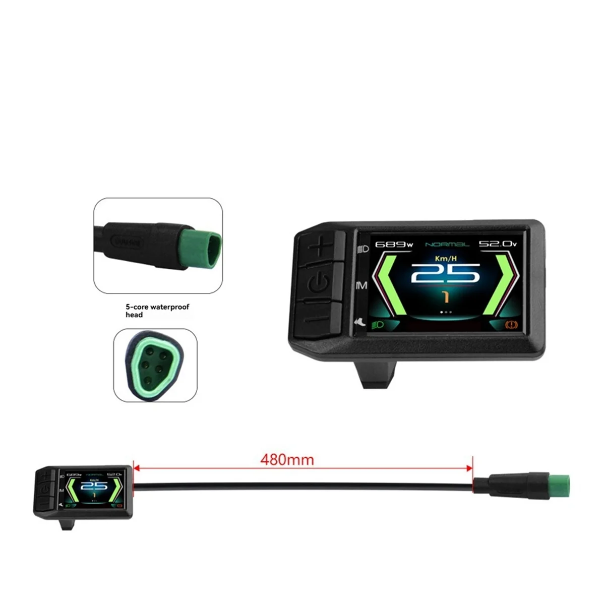 SMIEA 600C دراجة كهربائية شاشة الكريستال السائل E-الدراجة LCD متر يمكن ل Bafang منتصف محور المحرك M560 M600 M510 M820