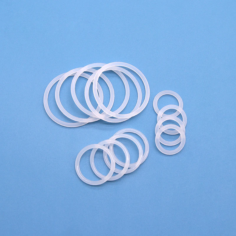 10/50 Uds VMQ junta tórica CS 2,4mm OD 6 ~ 60mm arandela impermeable blanca anillo redondo de silicona en forma de O de calidad alimentaria