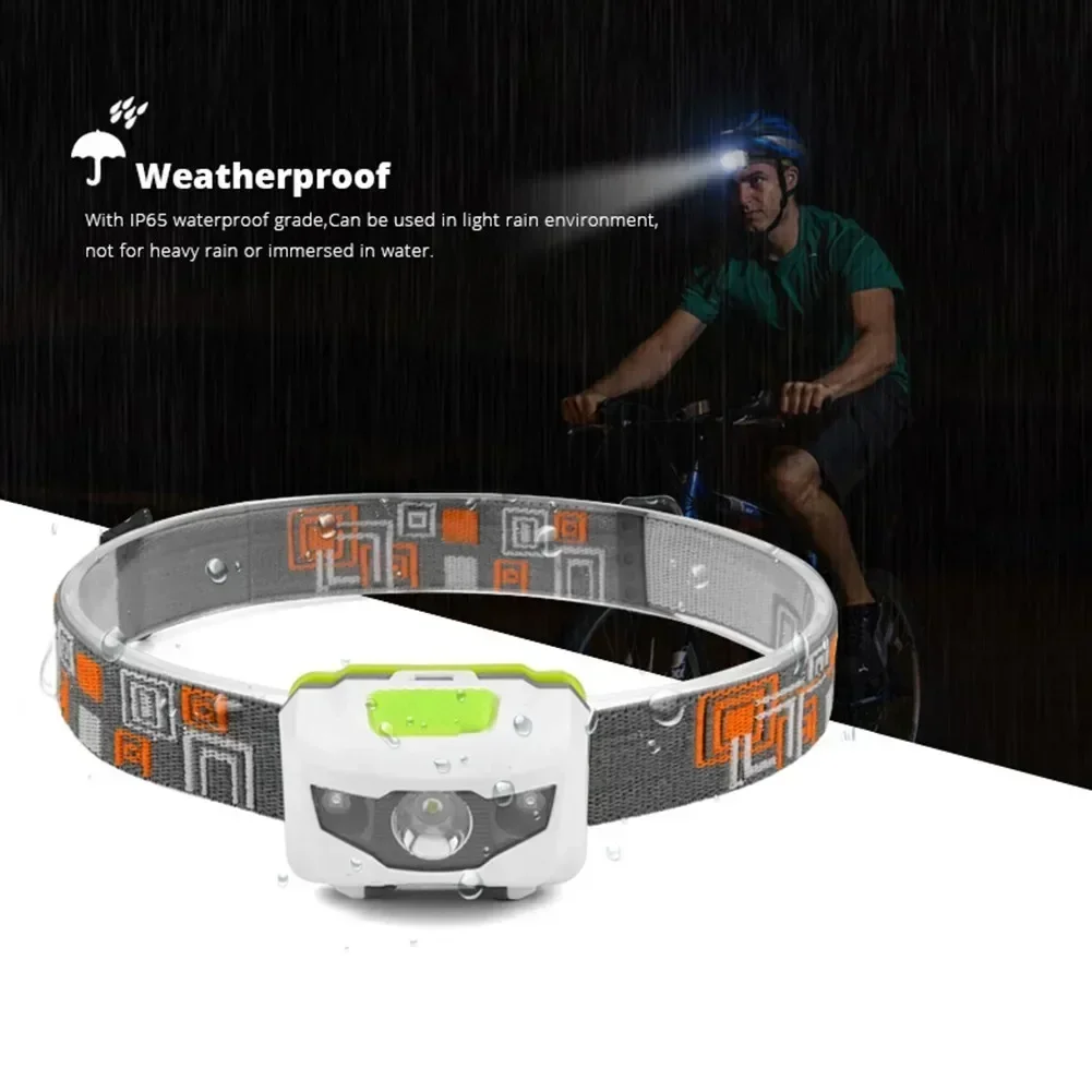Imagem -03 - Farol 3led à Prova Dágua Super Brilhante Modos Pesca Acampamento Branco e Vermelho Fonte de Luz Dupla Alto Baixo Dois Vermelho Led