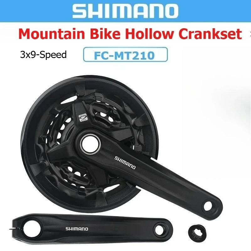 

SHIMANO FC-MT210 Велосипедный шатун 44-32-22T 40-30-22T 9-скоростной велосипедный шатун MTB Цепное колесо BB-MT501 Нижний кронштейн