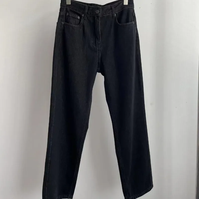 2025 Autumn and Winter New Black Pants Straight Trousers Jeans